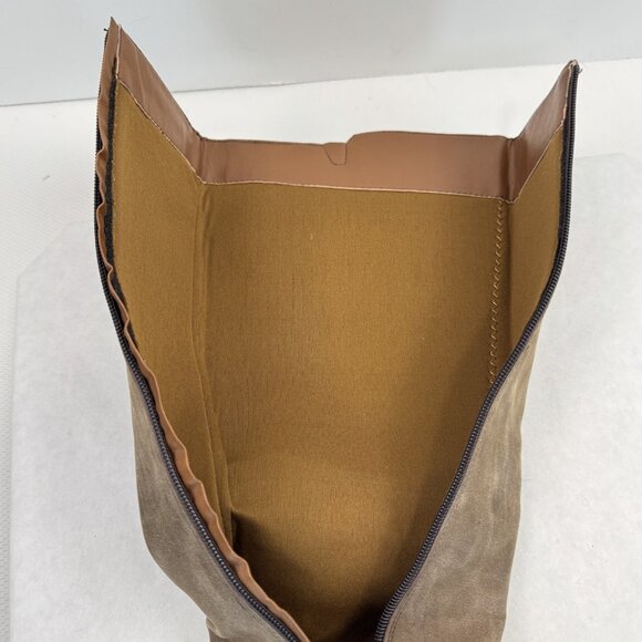 Vanity Womens Size 6.5 Brown Knee High Riding Boots Faux Leather Buckle Zipper - Picture 6 of 14